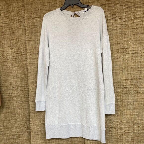 American Eagle Outfitter long tunic sweatshirt light grey - Picture 1 of 5
